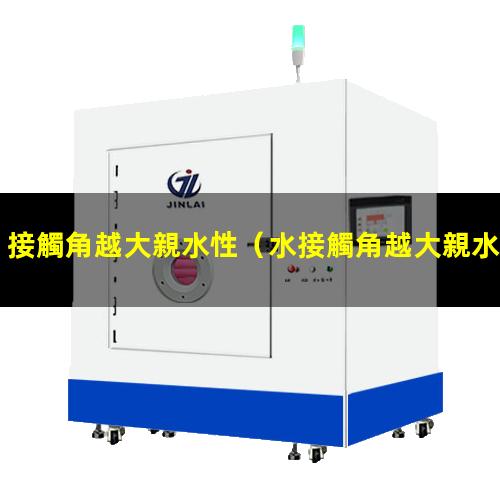 接觸角越大親水性