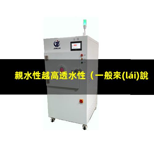 親水性越高透水性