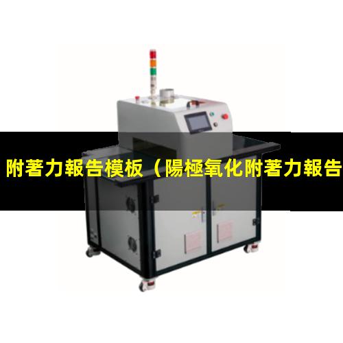 附著力報告模板